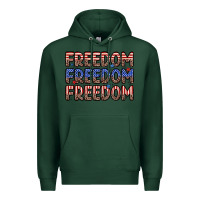 Sports Green freedom freedom freedom Premium Hoodie - Zillion Design Studio