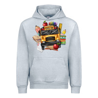 Heather Grey school bus driver front Urban Hoodie - texasbilliewilder