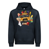 Navy school bus driver front Urban Hoodie - texasbilliewilder