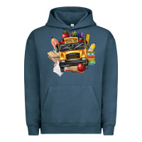 Pigment Midnight Navy school bus driver front Urban Hoodie - texasbilliewilder