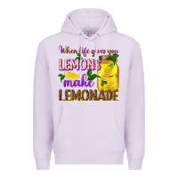 Lilac when life gives you lemons make lemonade Premium Hoodie - texasbilliewilder