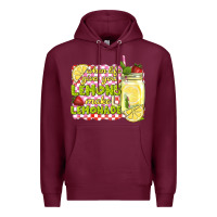 Burgundy when life gives you lemons make lemonade Premium Hoodie - texasbilliewilder
