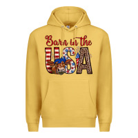 Antique Gold barn in the usa Premium Hoodie - Zillion Design Studio