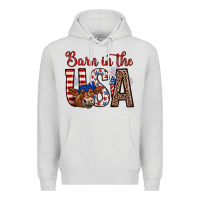 Dove Grey barn in the usa Premium Hoodie - Zillion Design Studio