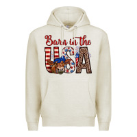 Oatmeal Heather barn in the usa Premium Hoodie - Zillion Design Studio