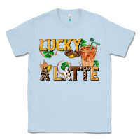 Dusty Blue lucky a latte Classic Tee - FaDigitalArtStudio