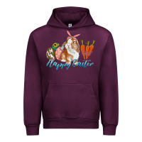Mauve Wine happy easter bunny carrots and eggs Urban Hoodie - RanaPortraitStore