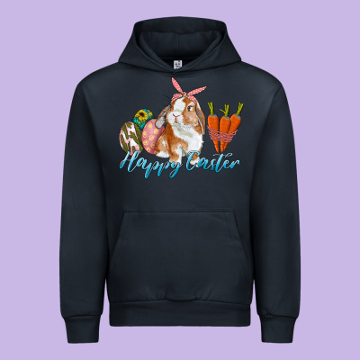 Happy Easter Bunny Carrots And Eggs Urban Hoodie Designed By Ranaportraitstore