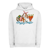 Pigment Lunar Rock happy easter bunny carrots and eggs Urban Hoodie - RanaPortraitStore