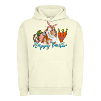 Pigment Pistachio happy easter bunny carrots and eggs Urban Hoodie - RanaPortraitStore