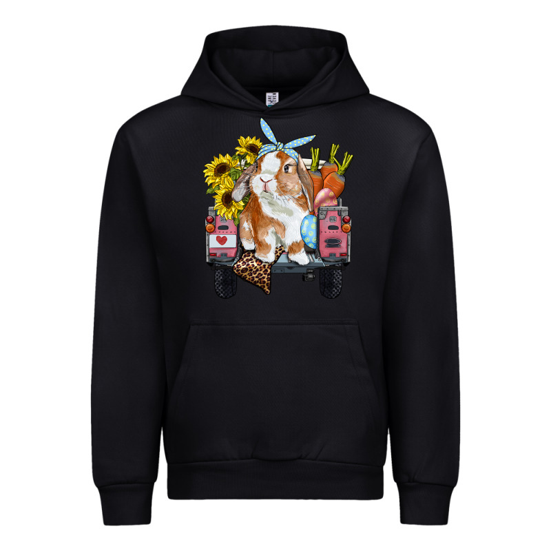 Easter Truck With Bunny Sunflowers And Eggs Urban Hoodie by RanaPortraitStore | Teevron