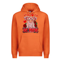 Carrot be mine valentine's day baby pig Premium Hoodie - RanaPortraitStore