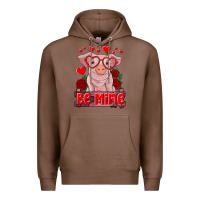 Chestnut be mine valentine's day baby pig Premium Hoodie - RanaPortraitStore