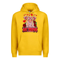 Lemon be mine valentine's day baby pig Premium Hoodie - RanaPortraitStore