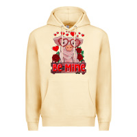 Pina Colada be mine valentine's day baby pig Premium Hoodie - RanaPortraitStore