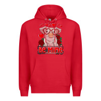Red be mine valentine's day baby pig Premium Hoodie - RanaPortraitStore