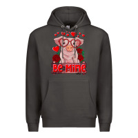 Smoke be mine valentine's day baby pig Premium Hoodie - RanaPortraitStore