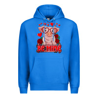 True Royal be mine valentine's day baby pig Premium Hoodie - RanaPortraitStore