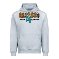 Heather Grey blessed life Urban Hoodie - Zillion Design Studio