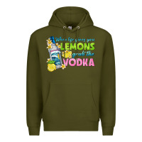 Army Green when life gives you lemons Premium Hoodie - texasbilliewilder