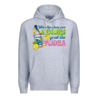 Heather Grey when life gives you lemons Premium Hoodie - texasbilliewilder