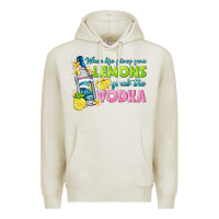 Oatmeal Heather when life gives you lemons Premium Hoodie - texasbilliewilder