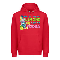 Red when life gives you lemons Premium Hoodie - texasbilliewilder