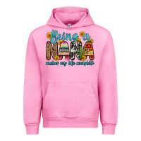 Fuchsia Pink being a nana makes my life complete Urban Hoodie - Zillion Design Studio