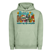 Pigment Oil Green being a nana makes my life complete Urban Hoodie - Zillion Design Studio