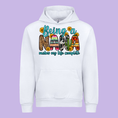 Being A Nana Makes My Life Complete Urban Hoodie Designed By Zillion Design Studio