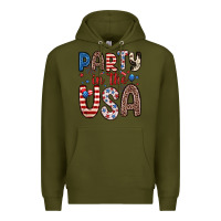 Army Green party in the usa Premium Hoodie - Zillion Design Studio