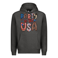 Charcoal Heather party in the usa Premium Hoodie - Zillion Design Studio