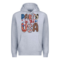 Heather Grey party in the usa Premium Hoodie - Zillion Design Studio