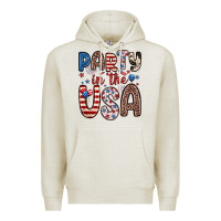 Oatmeal Heather party in the usa Premium Hoodie - Zillion Design Studio