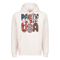 Pale Pink party in the usa Premium Hoodie - Zillion Design Studio