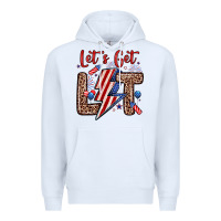 White let s get lit Premium Hoodie - Zillion Design Studio