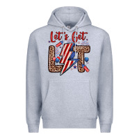 Heather Grey let s get lit Premium Hoodie - Zillion Design Studio