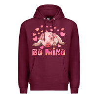 Burgundy be mine baby pig Premium Hoodie - RanaPortraitStore