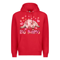 Red be mine baby pig Premium Hoodie - RanaPortraitStore