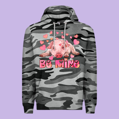 Be Mine Baby Pig Premium Hoodie Designed By Ranaportraitstore