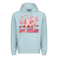 Blue Mist be mine baby pig Premium Hoodie - RanaPortraitStore