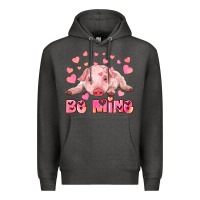 Charcoal Heather be mine baby pig Premium Hoodie - RanaPortraitStore