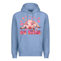 Colony Blue be mine baby pig Premium Hoodie - RanaPortraitStore