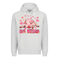 Dove Grey be mine baby pig Premium Hoodie - RanaPortraitStore