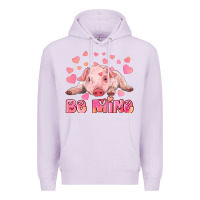 Lilac be mine baby pig Premium Hoodie - RanaPortraitStore