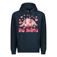 Navy be mine baby pig Premium Hoodie - RanaPortraitStore