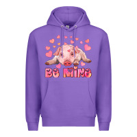 Purple be mine baby pig Premium Hoodie - RanaPortraitStore