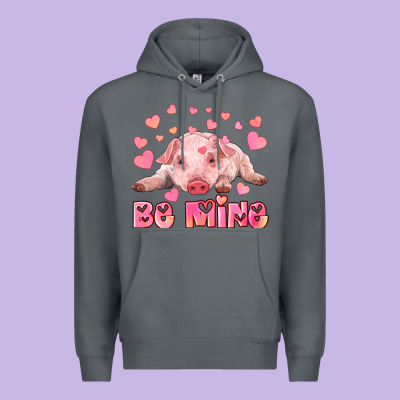 Be Mine Baby Pig Premium Hoodie Designed By Ranaportraitstore
