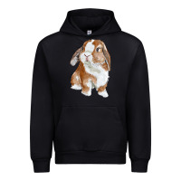 Black cute bunny Urban Hoodie - RanaPortraitStore