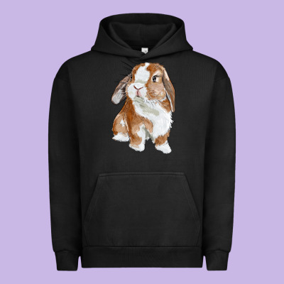 Cute Bunny Urban Hoodie Designed By Ranaportraitstore